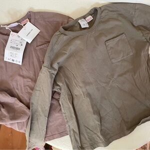 Zara Boys long sleeve pocket tees